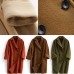 boutique khaki Woolen Coat Women plus size long coat double breast woolen Notched outwear