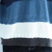 autumn winter patchwork woolen knit tops plus size casual blue gray striped sweater